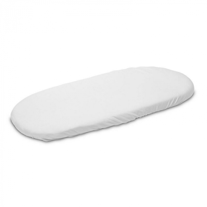 Cearceaf cu elastic, New Baby, Pentru landou, Din Bumbac, 35 x 75 cm, 0 luni+, White [1]