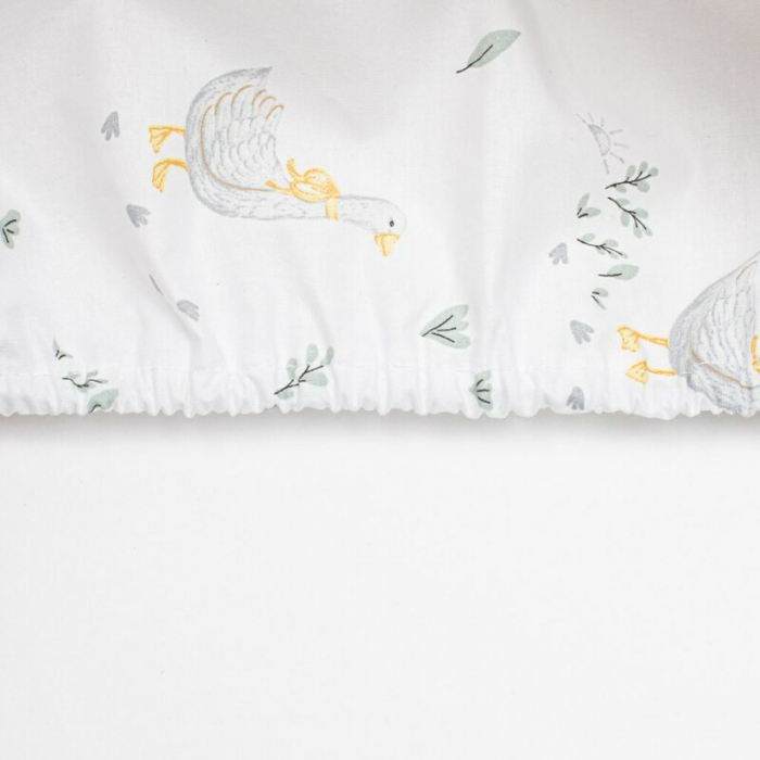 Cearceaf cu elastic, New Baby, Pentru landou, bumbac 100%, 35 x 75 cm, Goose [3]