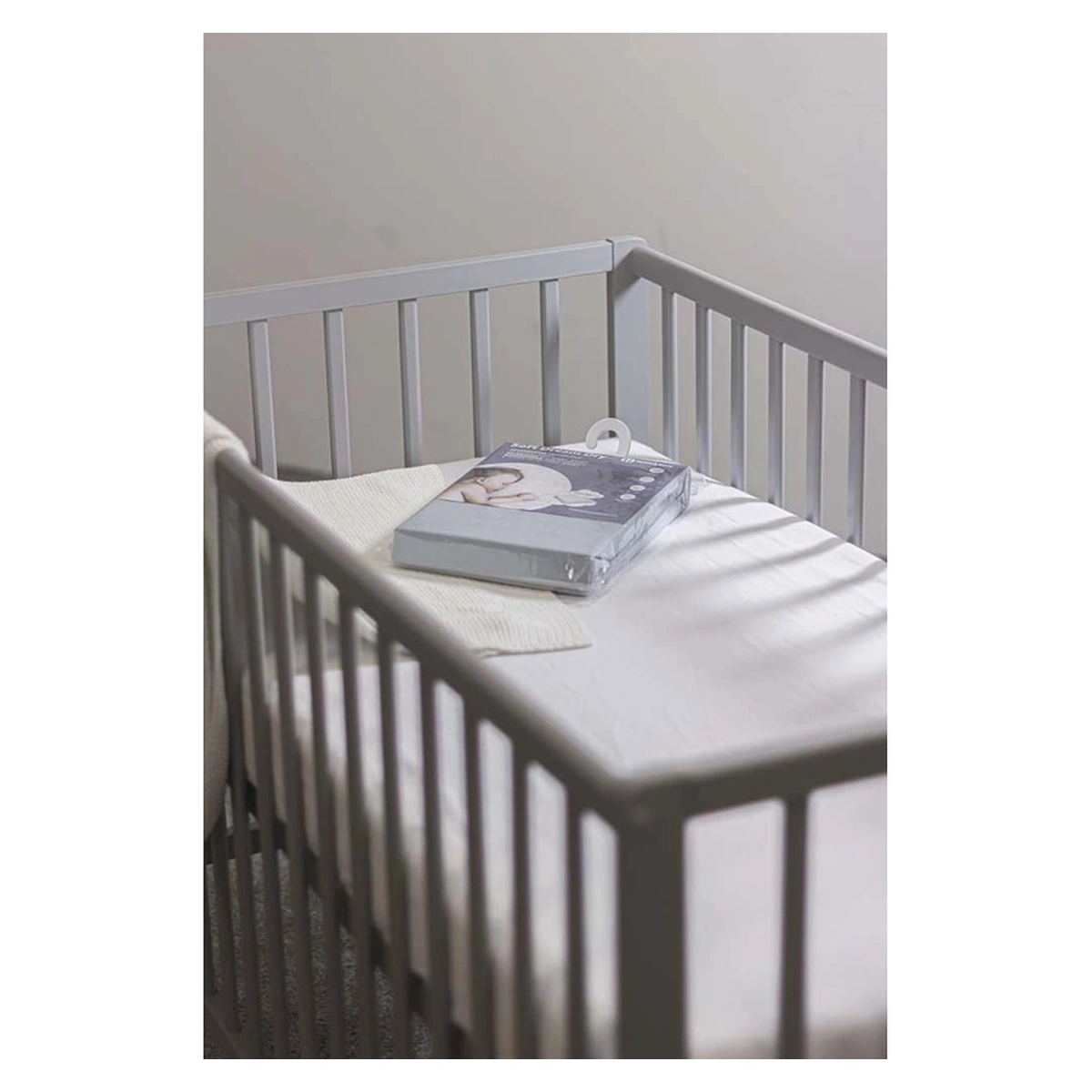 Cearceaf cu eleastic, Petite&Mars, Soft Dream Dry, Impermeabil, 120x60 cm, Alb [4]