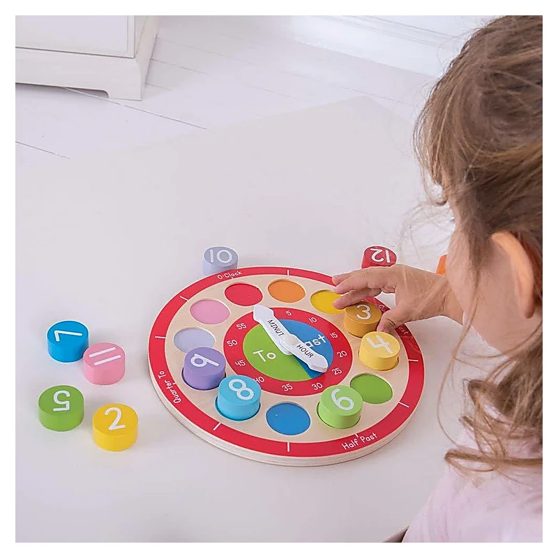 Ceas colorat din lemn [5]