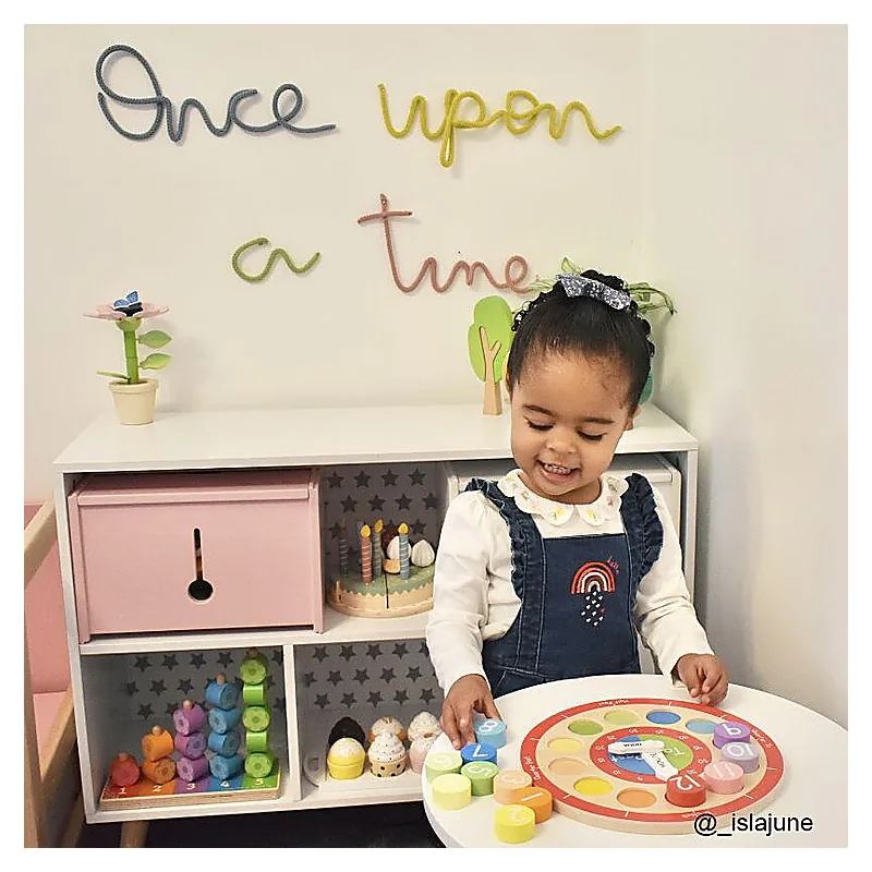 Ceas colorat din lemn [3]