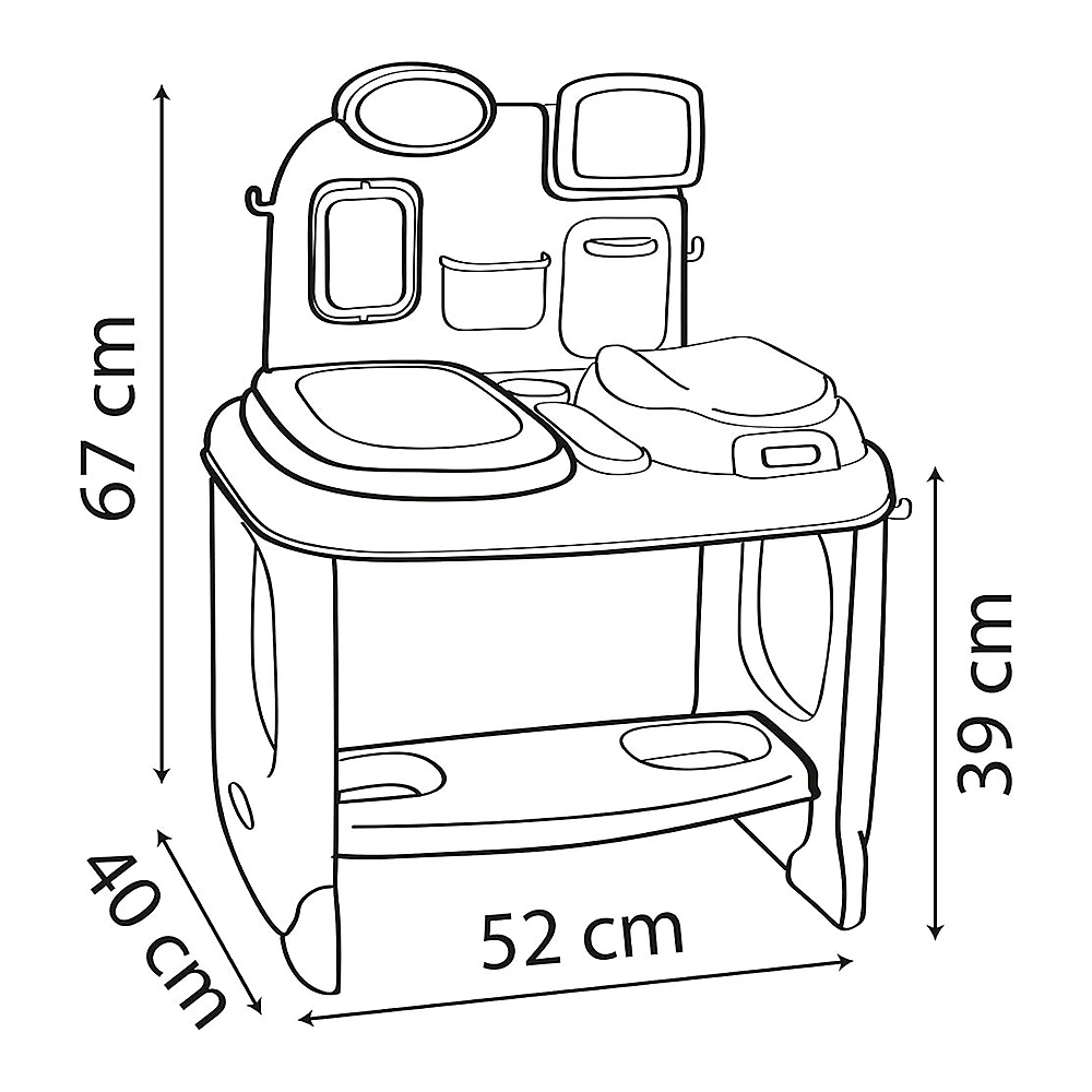 Centru de ingrijire pentru papusi Smoby Baby Care Center albastru cu accesorii [2]