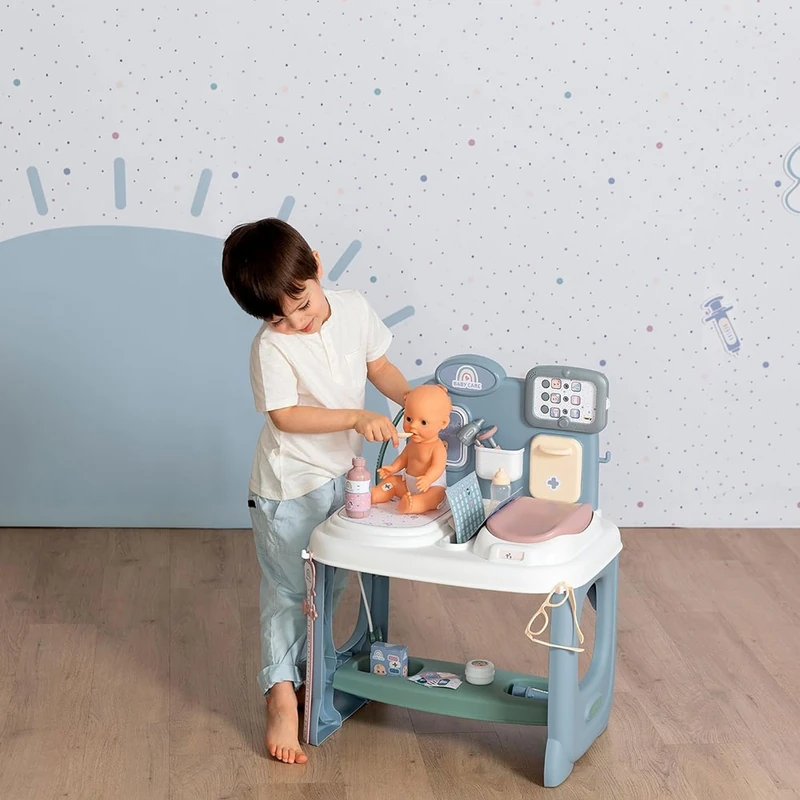 Centru de ingrijire pentru papusi Smoby Baby Care Center albastru cu accesorii [5]
