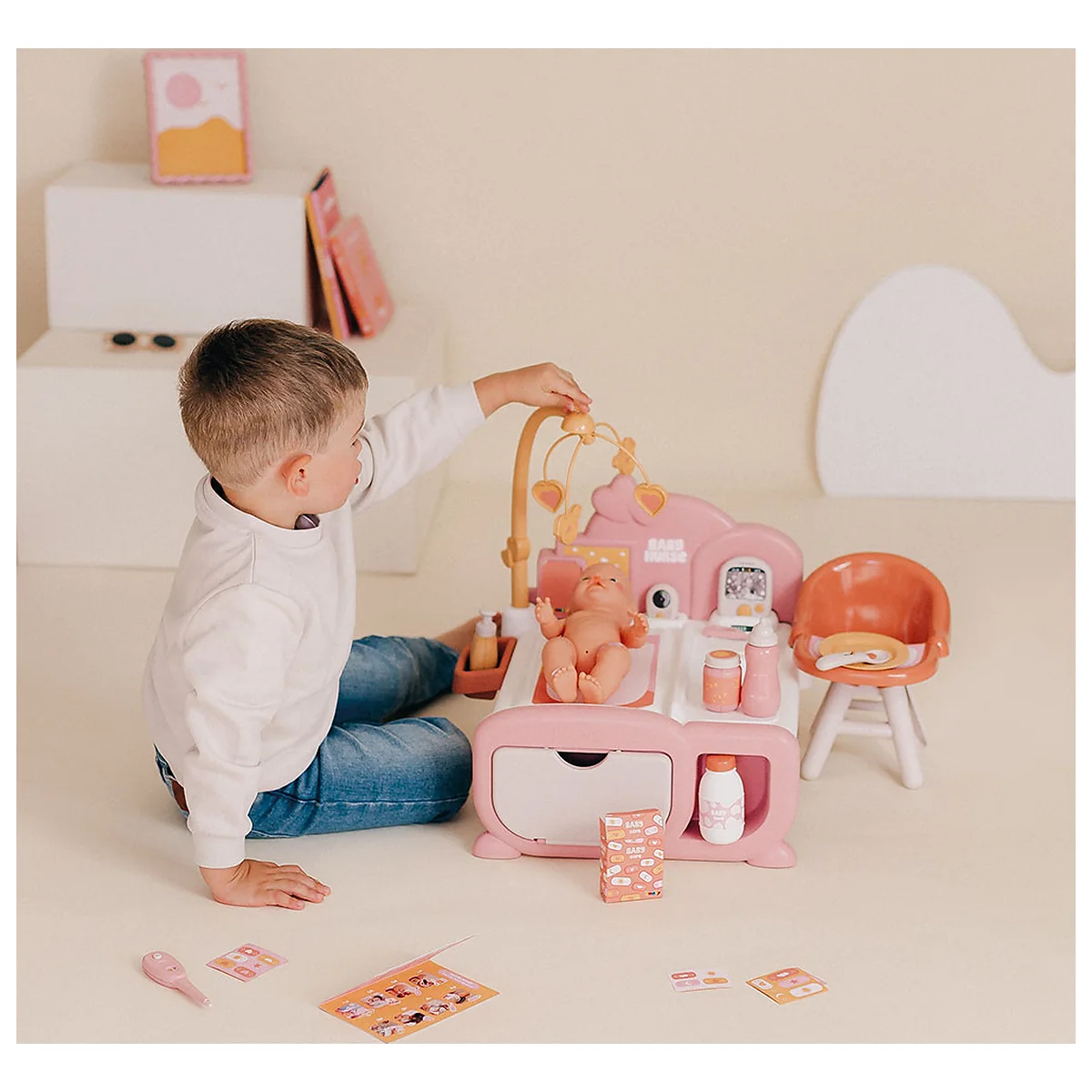 Centru de ingrijire pentru papusi Smoby Baby Nurse Cocoon Nursery 3 in 1 cu 16 accesorii 3 ani + [4]