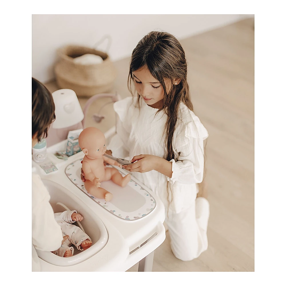 Centru de ingrijire pentru papusi Smoby Baby Nurse Doll`s Play Center maro cu 23 accesorii [9]