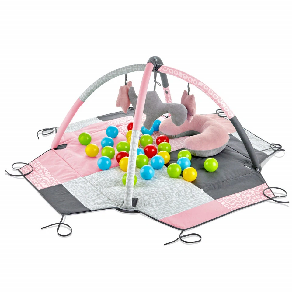 Centru de joaca cu bile BabyJem Roz Toy Ball Play Mat [1]