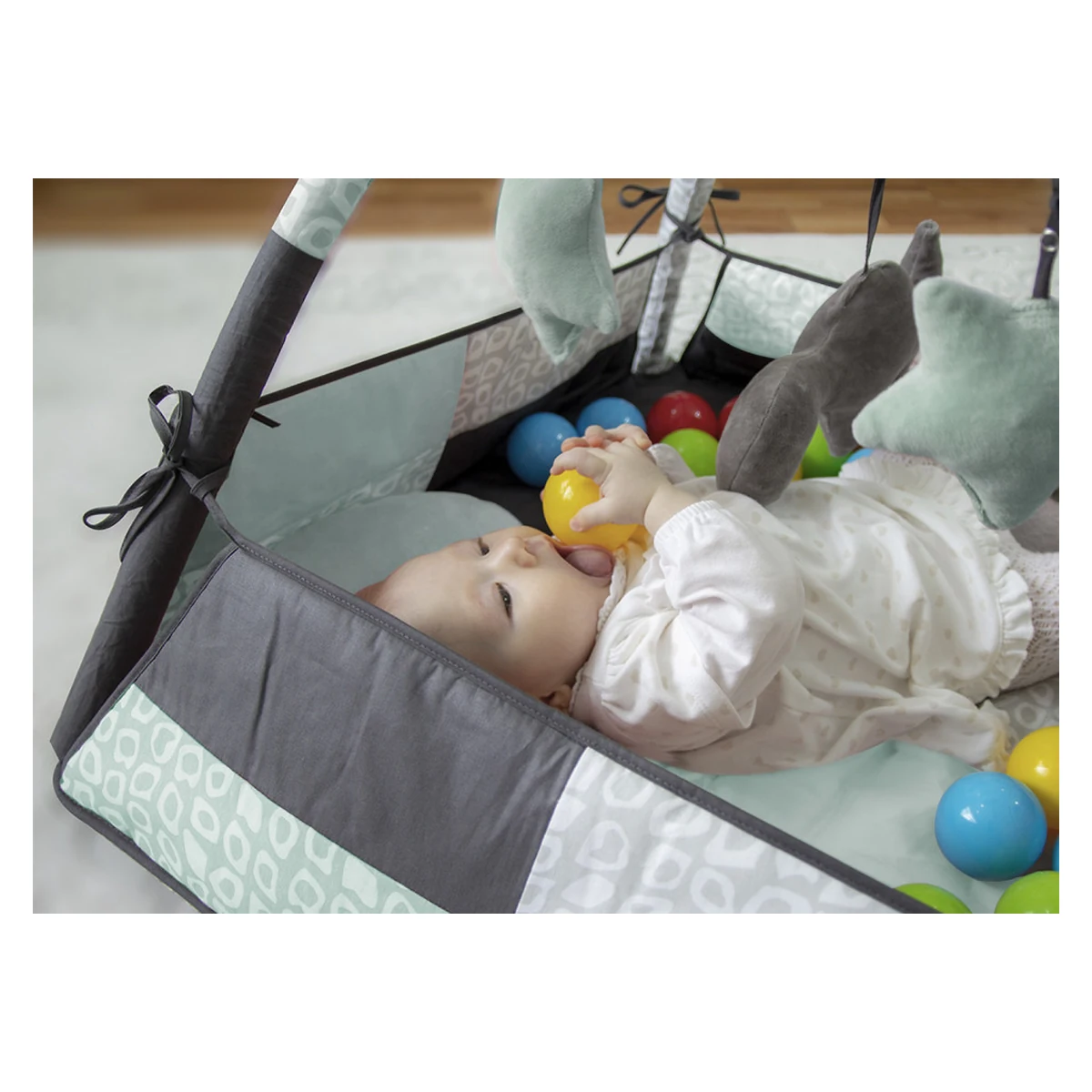 Centru de joaca cu bile BabyJem Verde Toy Ball Play Mat [4]