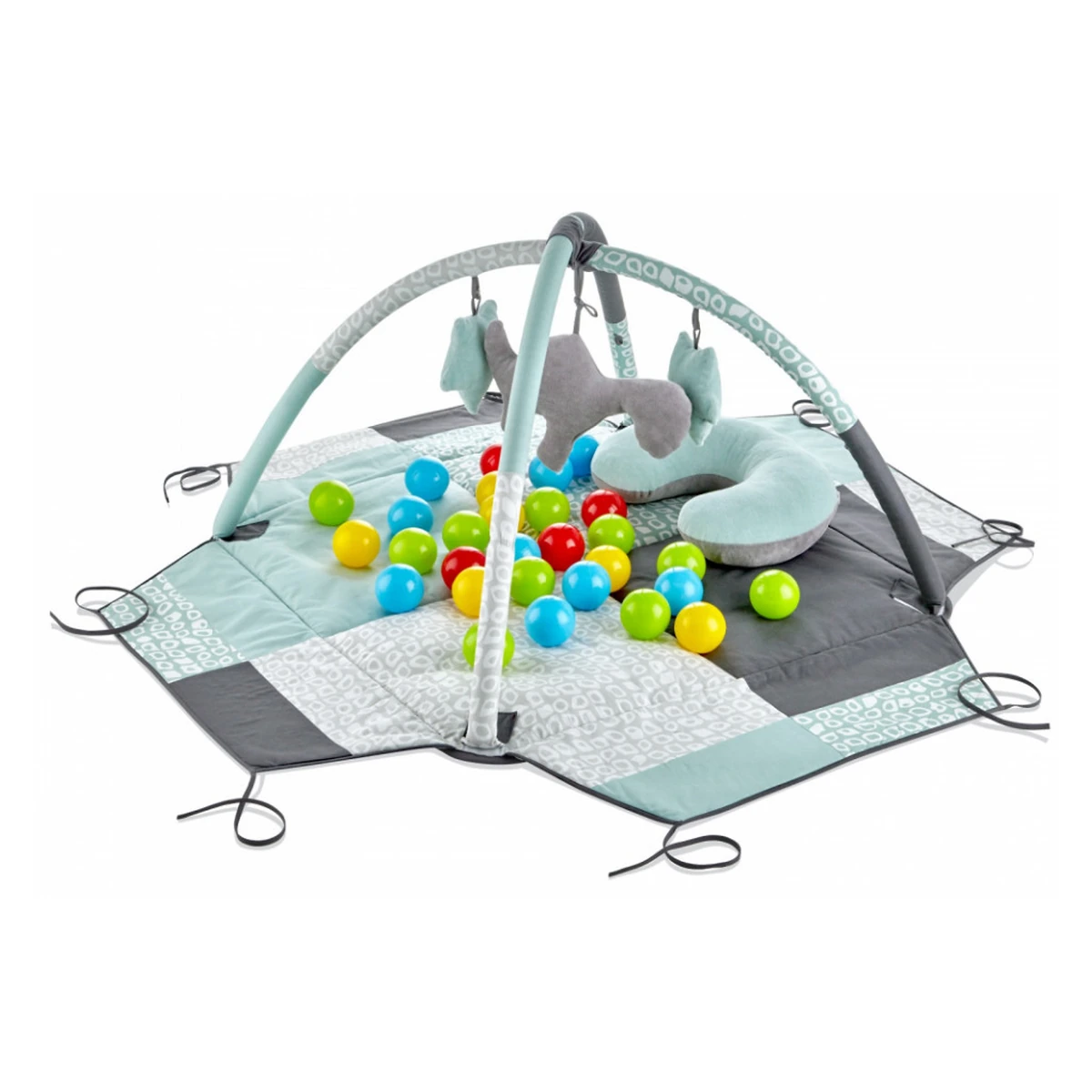 Centru de joaca cu bile BabyJem Verde Toy Ball Play Mat [2]