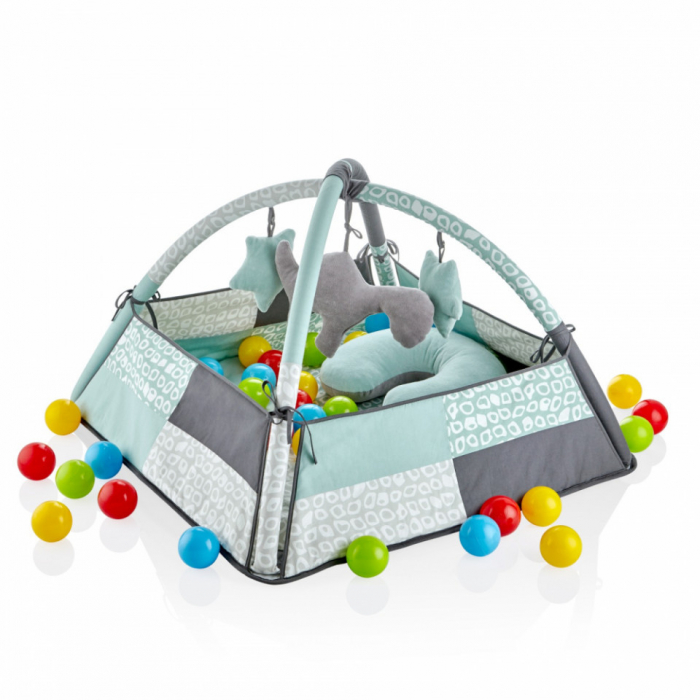 Centru de joaca cu bile BabyJem Verde Toy Ball Play Mat [2]