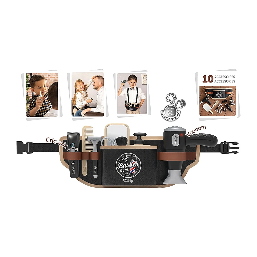 Centura frizer Smoby Barber and Cut negru cu accesorii [3]