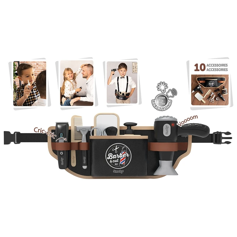 Centura frizer Smoby Barber and Cut negru cu accesorii [3]