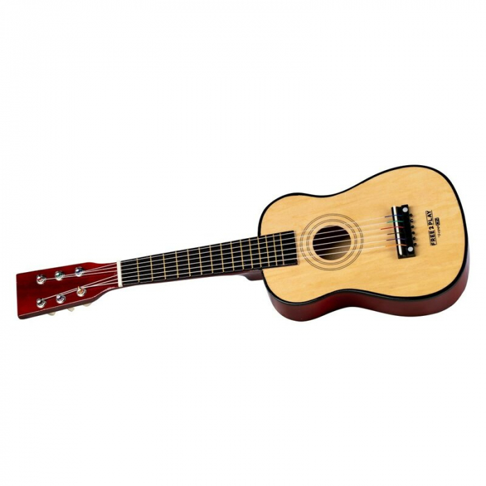 Chitara din lemn, Free2Play, Cu 6 corzi metalice, 59 cm, 3 ani+, Brown [3]