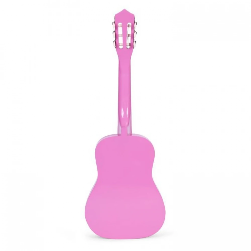 Chitara din lemn pentru copii cu 6 corzi Ecotoys, 76 X 28 cm - Roz [3]