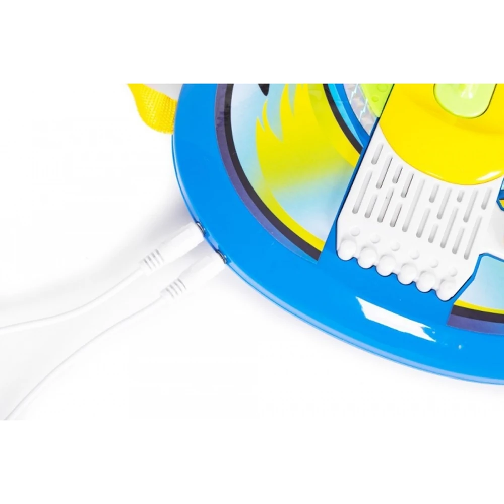 Chitara electrica si 2 microfoane pentru copii Ecotoys - Albastru [5]