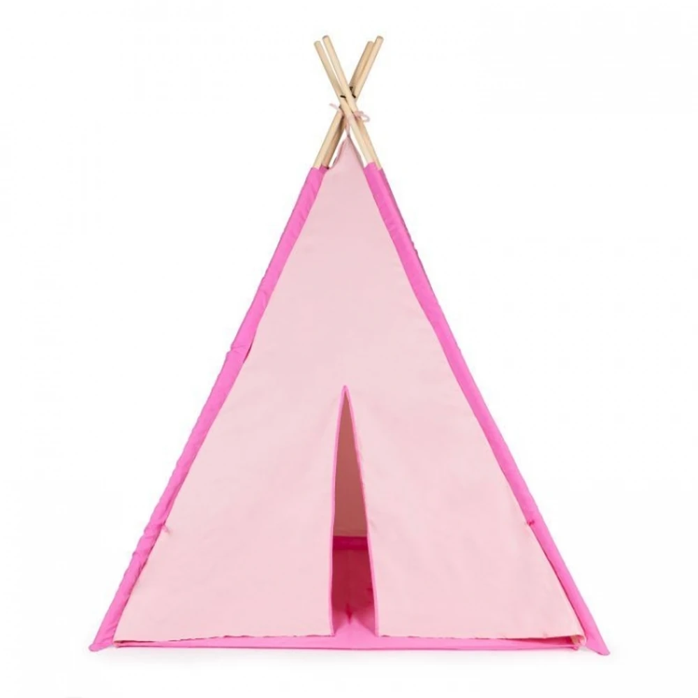 Cort indian teepee de joaca pentru copii, tip wigwam Ecotoys - Roz [2]