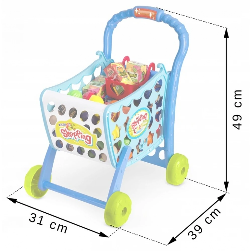 Cos de cumparaturi cu accesorii incluse Ricokids - Albastru [7]