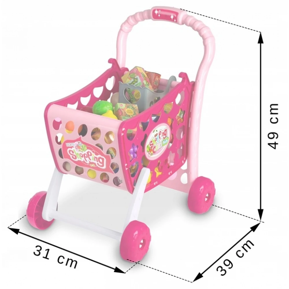 Cos de cumparaturi cu accesorii incluse Ricokids - Roz [7]