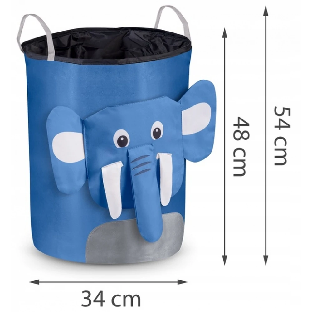 Cos mare pentru depozitarea jucariilor Nukido - Elefant albastru [7]