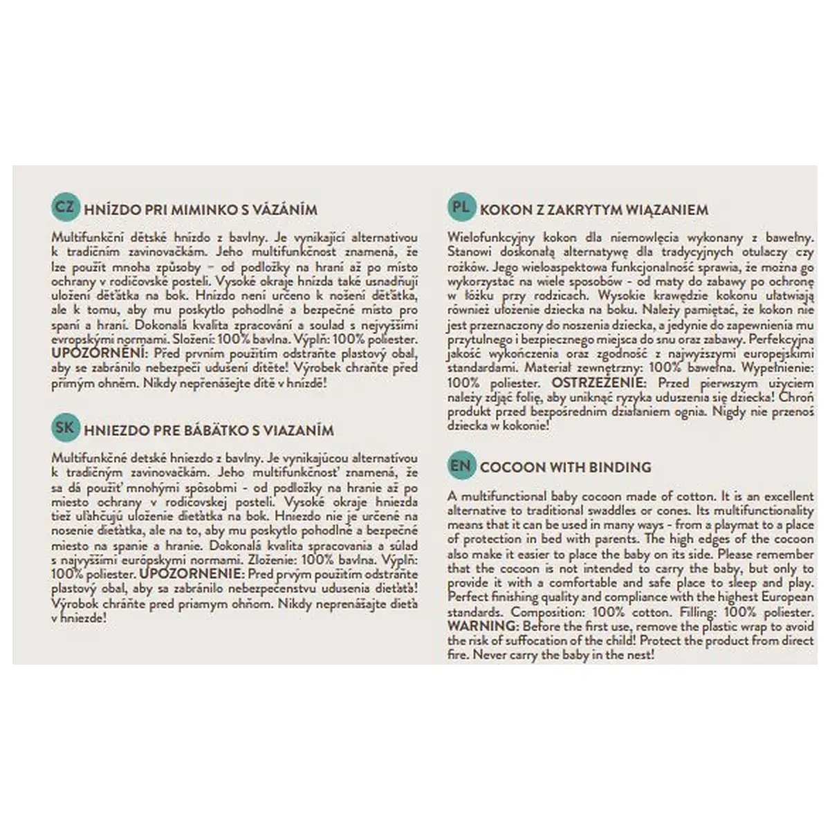 Cosulet bebelus, Feedo, Pentru dormit, joaca, protectie in patut, Baby Nest 90x60 cm, Din bumbac 100%, Design cu [2]