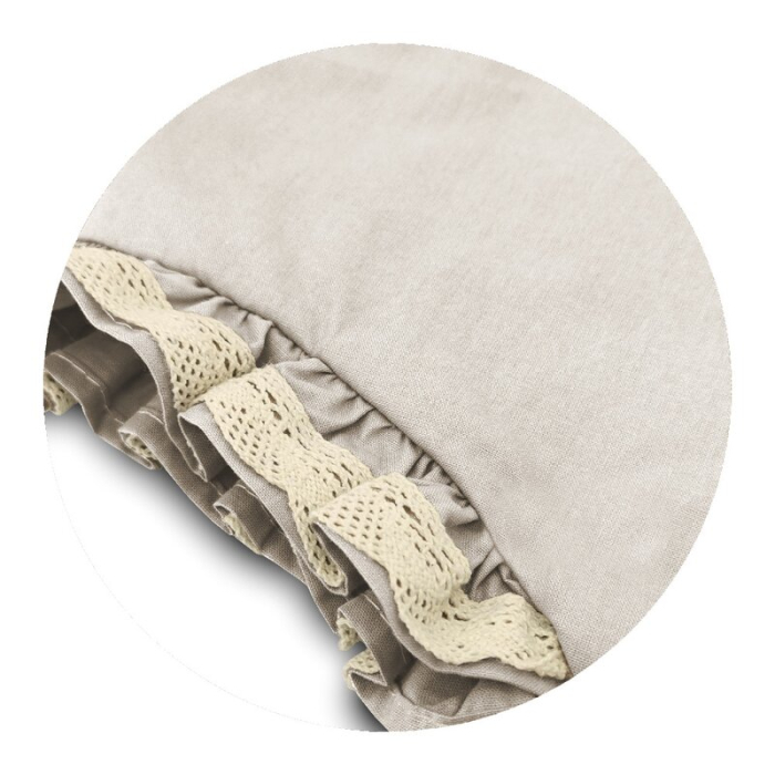 Cosulet bebelus, MimiNu, Premium, Pentru dormit, Baby Nest 55 x 75 cm, Cu Volanase si dantela, Husa 100% bumbac, Din [4]