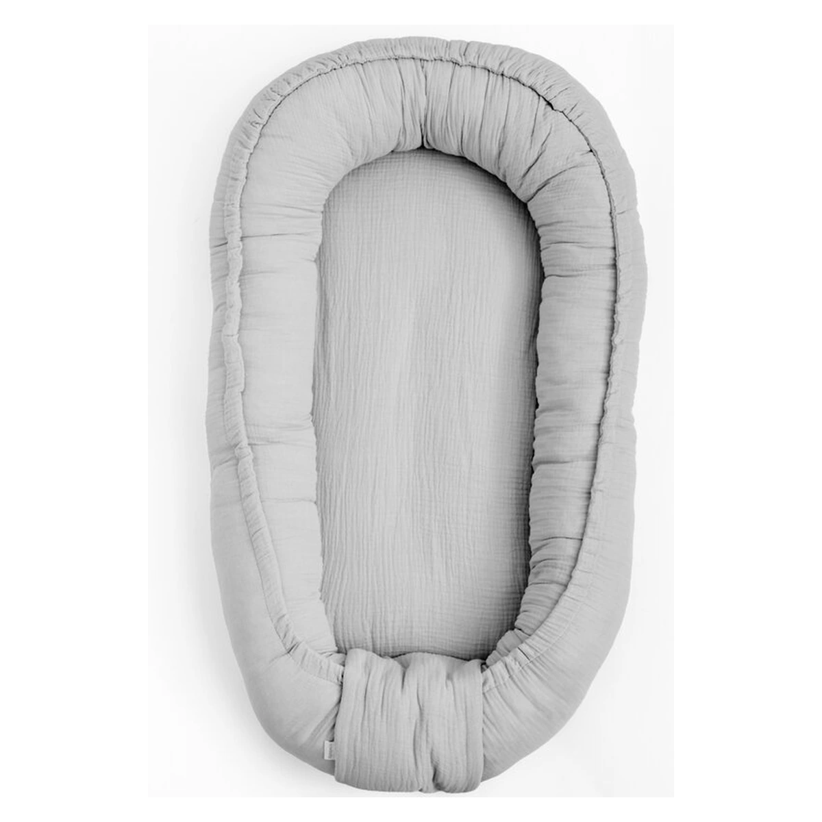 Cosulet bebelus, New Baby, Baby Nest 80 x 50 cm, Din muselina, Light Grey [2]