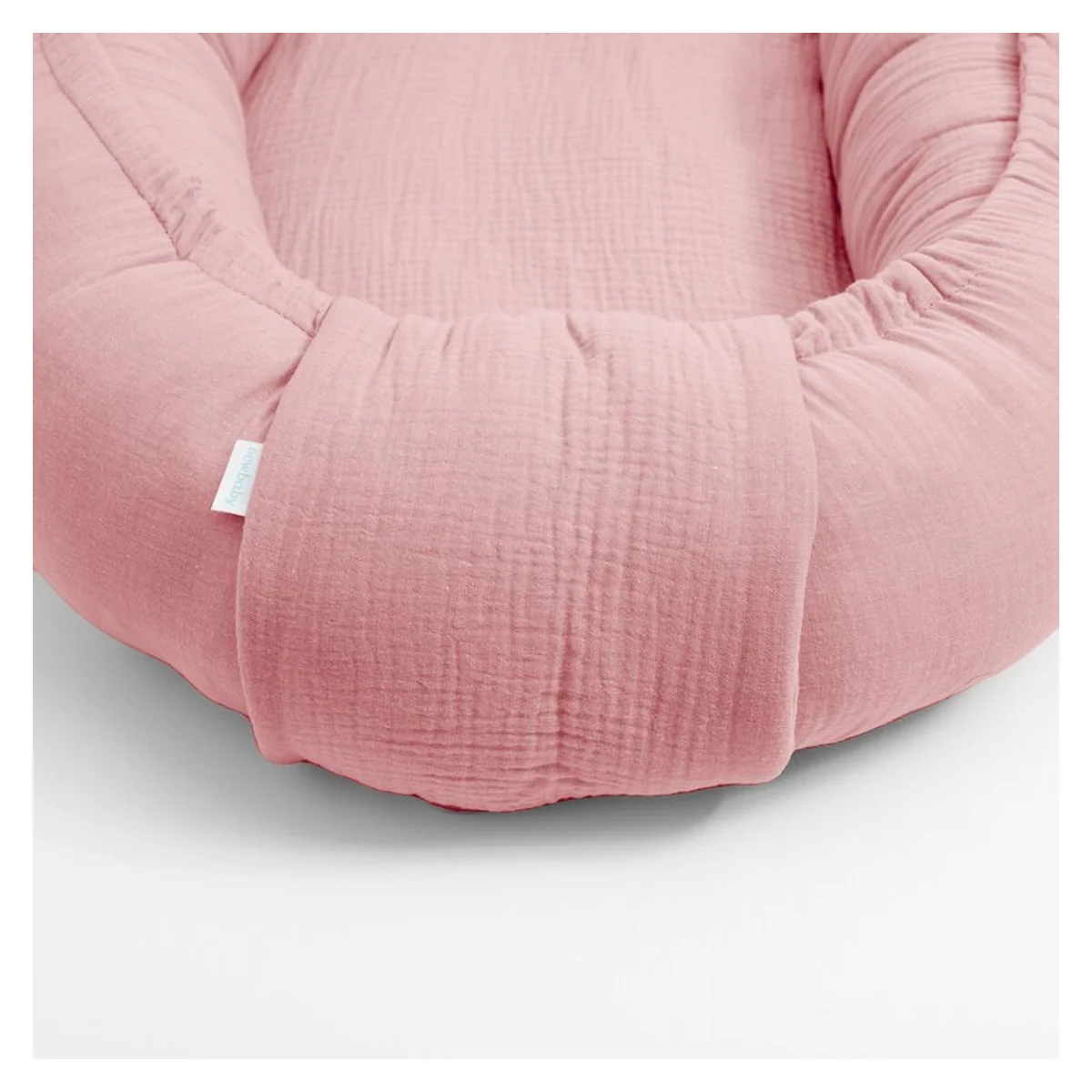 Cosulet bebelus, New Baby, Baby Nest 80 x 50 cm, Din muselina, Pink [4]