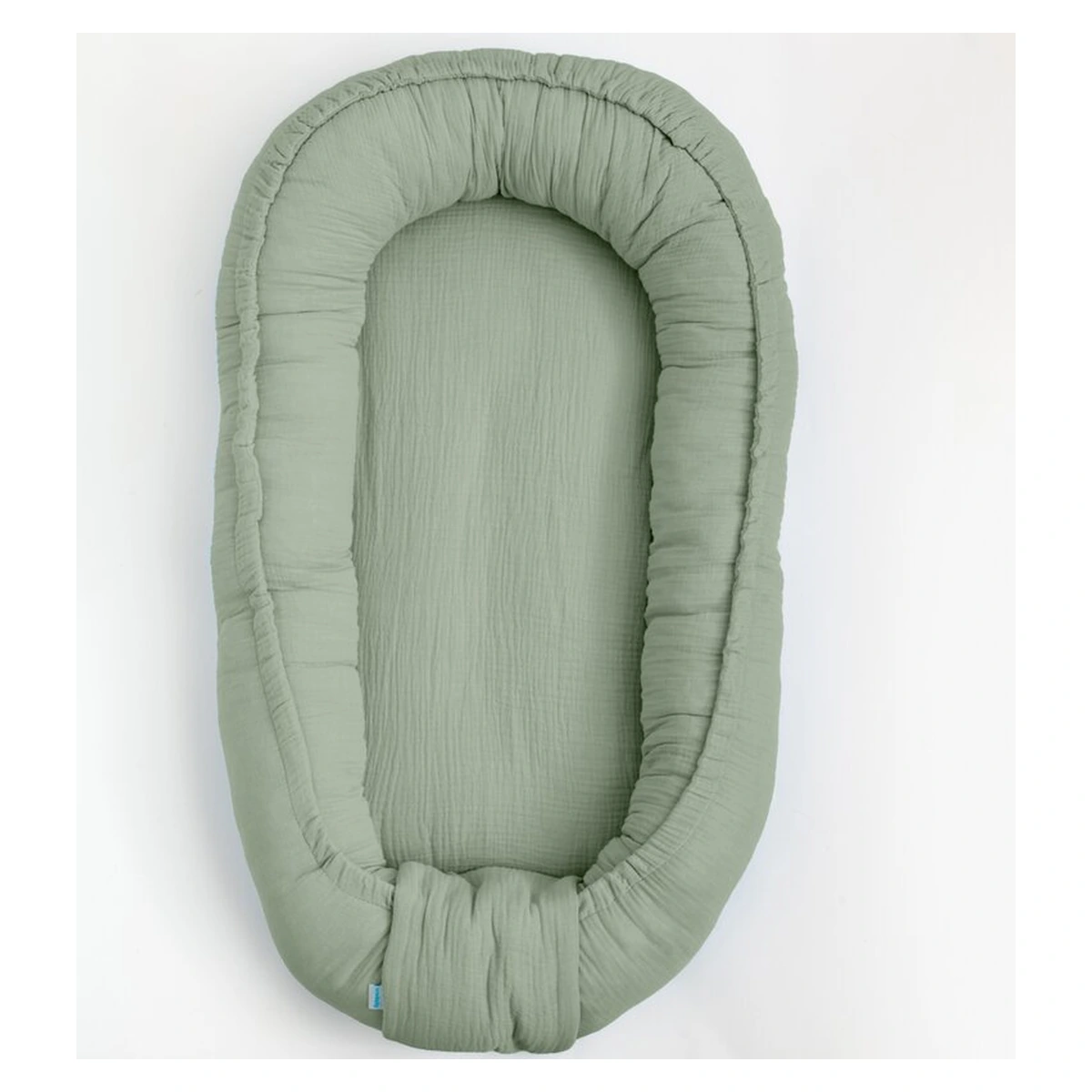 Cosulet bebelus, New Baby, Baby Nest 80 x 50 cm, Din muselina, Salvia [3]