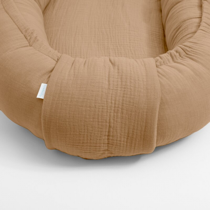 Cosulet bebelus, New Baby, Baby Nest 80 x 50 cm, Din muselina, Coffee [4]