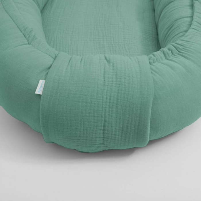 Cosulet bebelus, New Baby, Baby Nest 80 x 50 cm, muselina, Green [4]