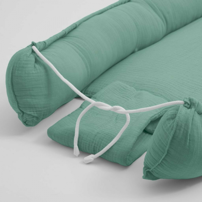 Cosulet bebelus, New Baby, Baby Nest 80 x 50 cm, muselina, Green [3]