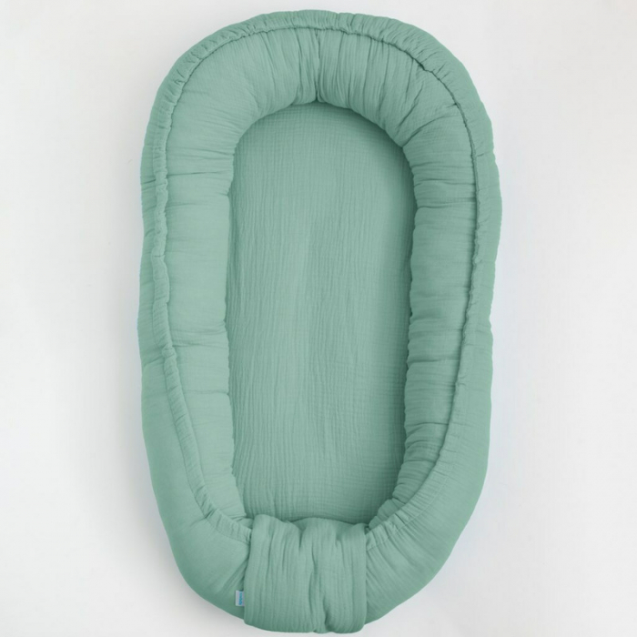 Cosulet bebelus, New Baby, Baby Nest 80 x 50 cm, muselina, Green [2]