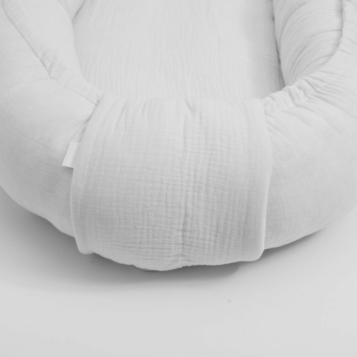 Cosulet bebelus, New Baby, Baby Nest 80 x 50 cm, muselina, White [4]