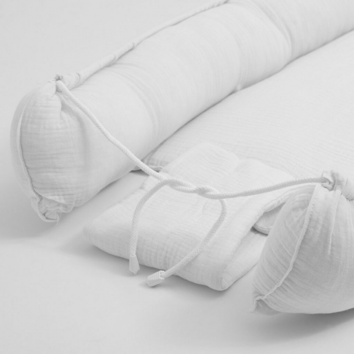 Cosulet bebelus, New Baby, Baby Nest 80 x 50 cm, muselina, White [3]