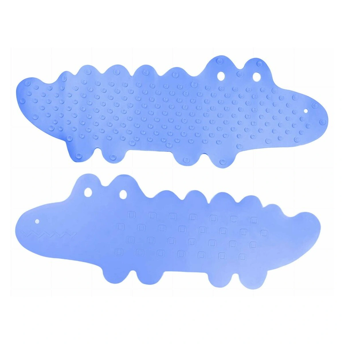 Covoras de baie, Bocioland, Antiderapant, Cu ventuze, Silicon, 33 x 90 cm, Crocodile Blue [3]