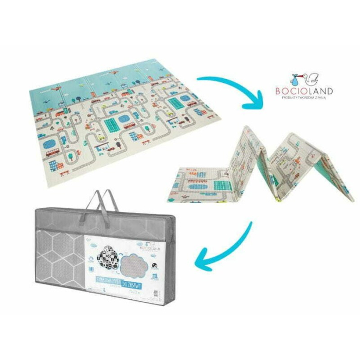 Covoras de joaca, Bocioland, City, Pliabil, Protectie impotriva loviturilor, Dimensiune mare, 200 x 150 cm, Cu Imprimeu [7]