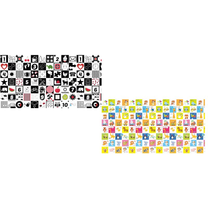 Covoras de joaca, Bocioland, Happy Day, Pliabil, Protectie impotriva loviturilor, Dimensiune mare, 200 x 150 cm, Cu [2]