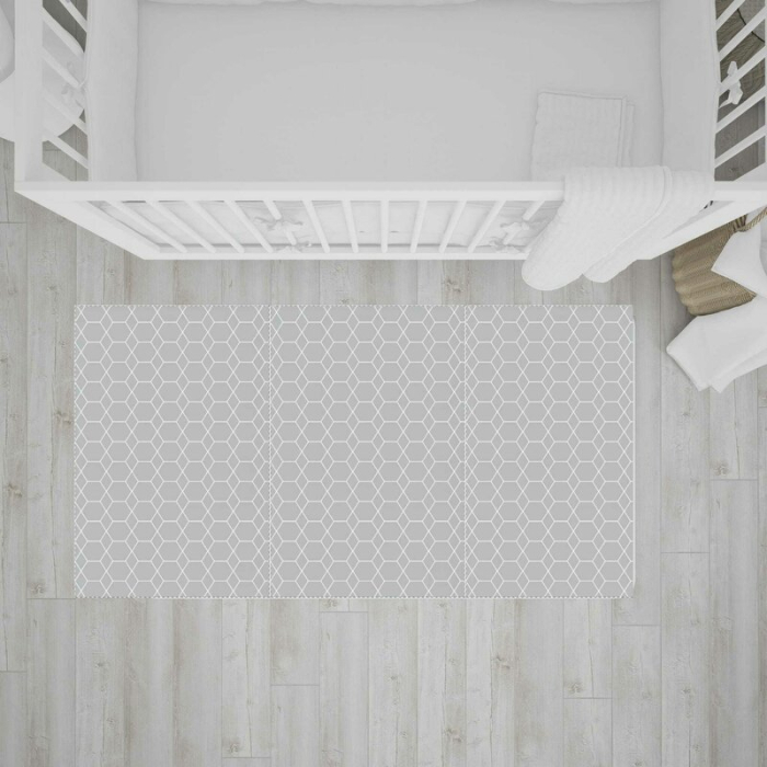 Covoras de joaca, Bocioland, Honeycomb, Pliabil, Protectie impotriva loviturilor, Dimensiune mare, 200 x 150 cm, Cu [5]