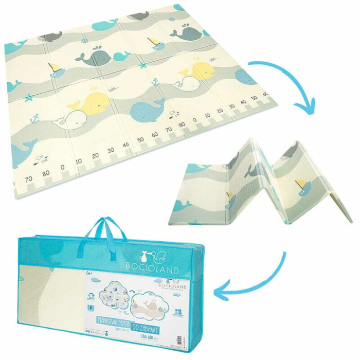 Covoras de joaca, Bocioland, Water City, Pliabil, Protectie impotriva loviturilor, Dimensiune mare, 180 x 150 cm, Cu [9]