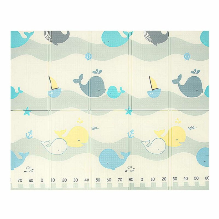 Covoras de joaca, Bocioland, Water City, Pliabil, Protectie impotriva loviturilor, Dimensiune mare, 180 x 150 cm, Cu [4]