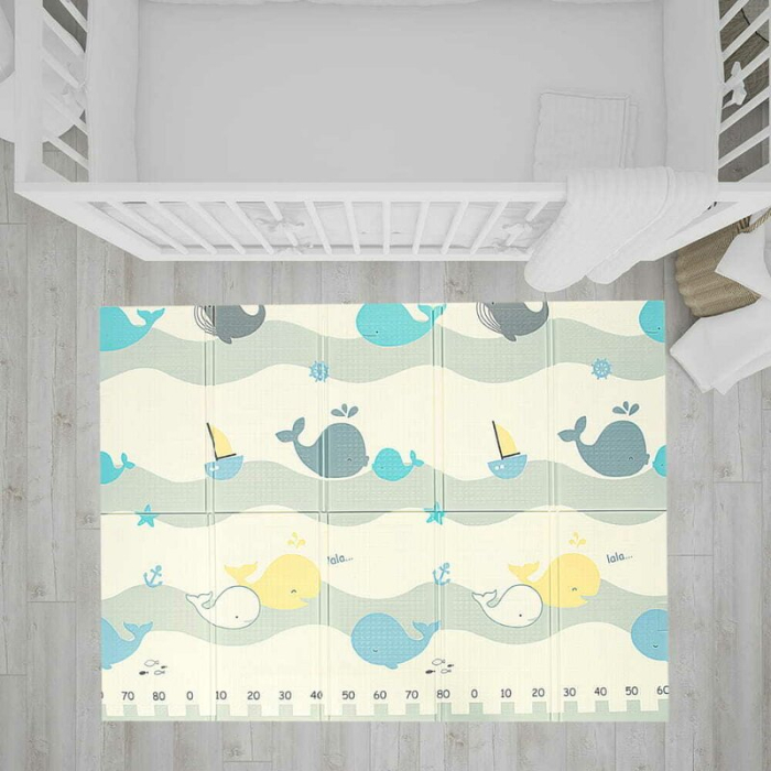 Covoras de joaca, Bocioland, Water City, Pliabil, Protectie impotriva loviturilor, Dimensiune mare, 180 x 150 cm, Cu [7]