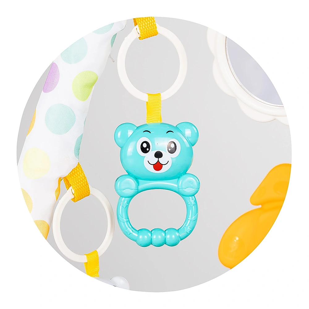 Covoras de joaca cu pian Chipolino Zoo Party, Blue [6]