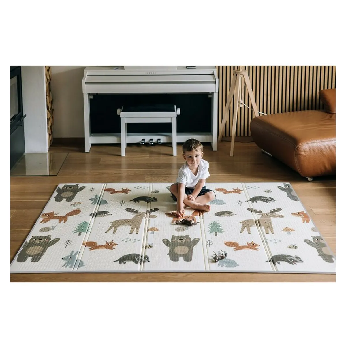 Covoras de joaca, FreeON, Magic Friends, Cu doua fete, Pliabil, 200 x 150 cm, Multicolor [3]