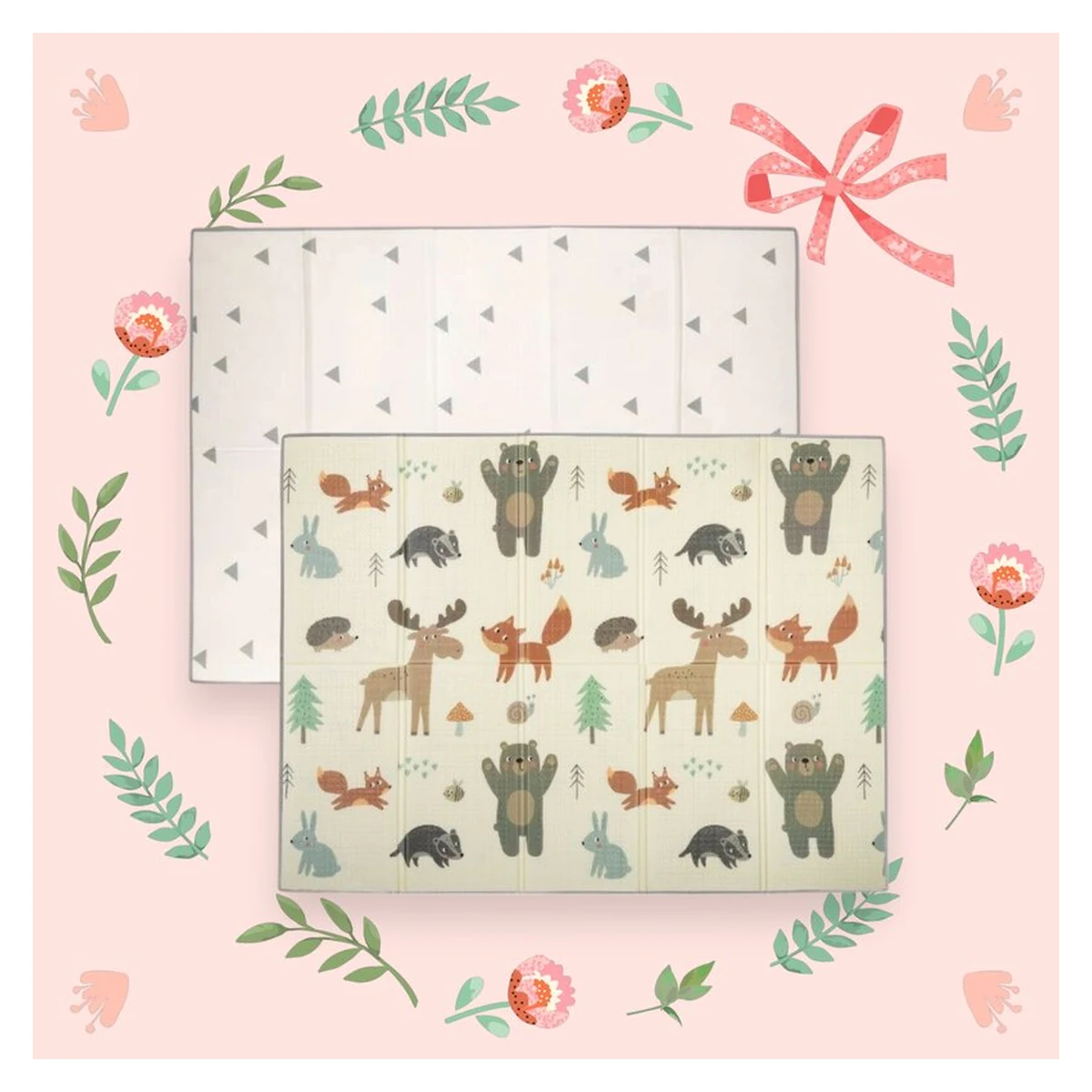 Covoras de joaca, FreeON, Magic Friends, Cu doua fete, Pliabil, 200 x 150 cm, Multicolor [2]