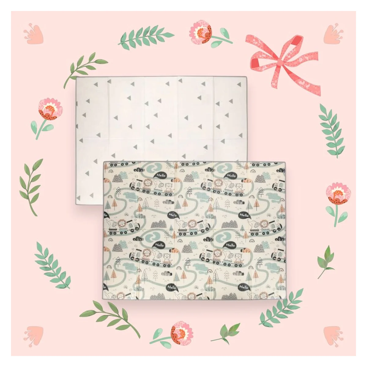 Covoras de joaca, FreeON, Magic Road, Cu doua fete, Pliabil, 200 x 150 cm, Multicolor [2]