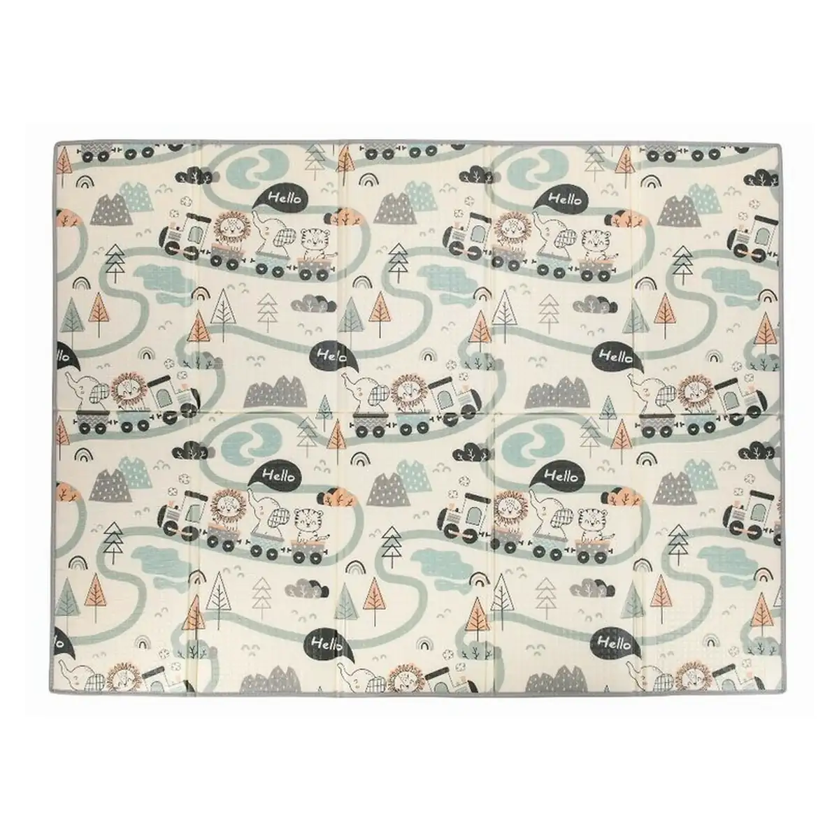 Covoras de joaca, FreeON, Magic Road, Cu doua fete, Pliabil, 200 x 150 cm, Multicolor [3]