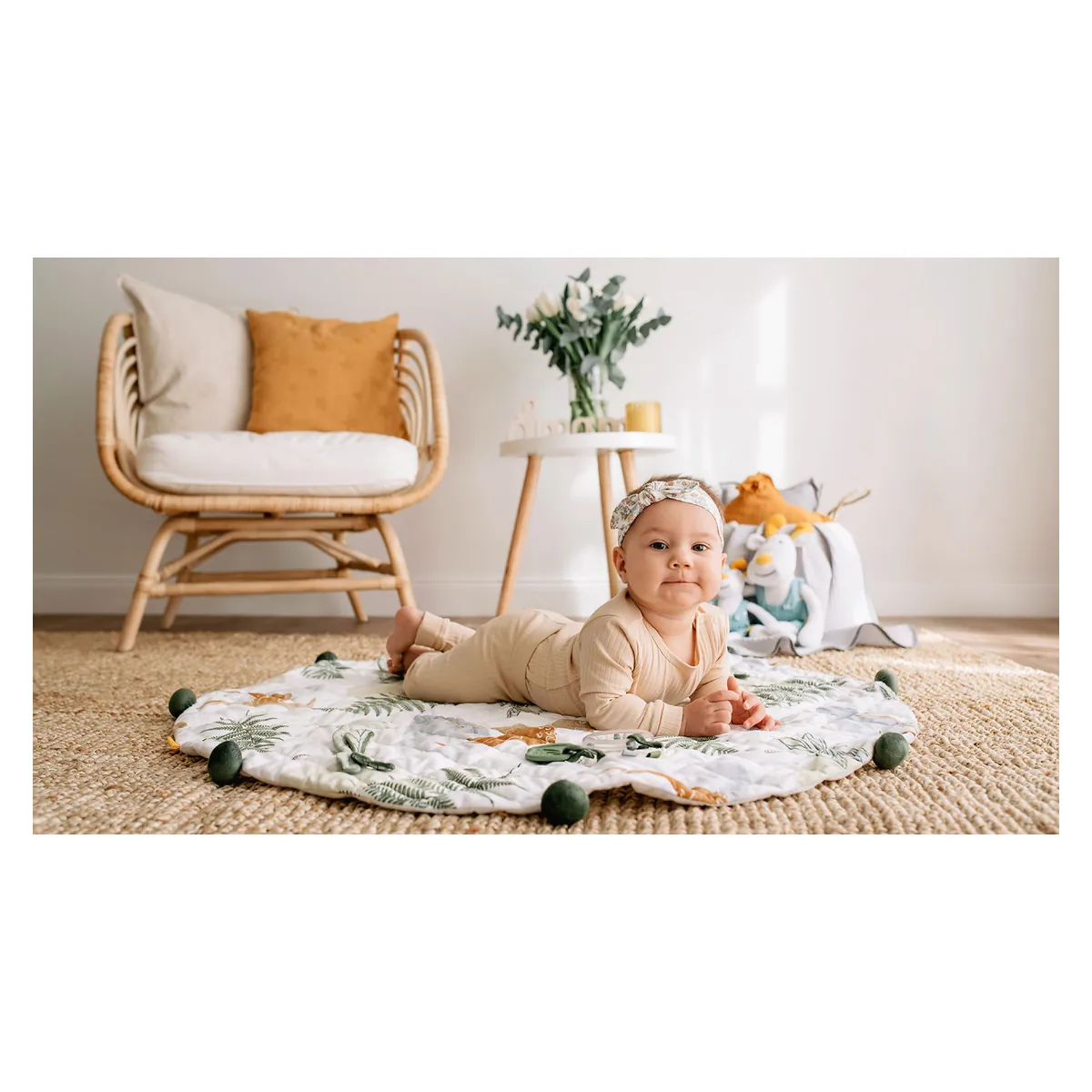 Covoras senzorial si educational bebelusi Skiddou Doee, 105 cm [10]