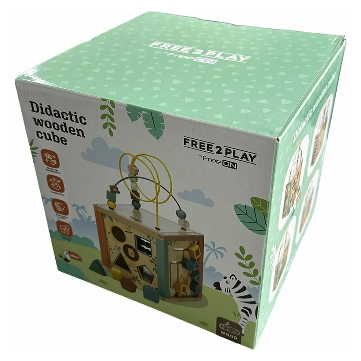 Cub mare de activitati pentru copii, Din lemn, Cu sortator de forme, Abac si alte activitati [6]