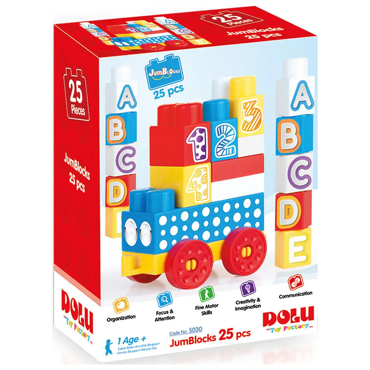 Cuburi de construit din plastic - 25 piese DOLU 1 an+ [2]