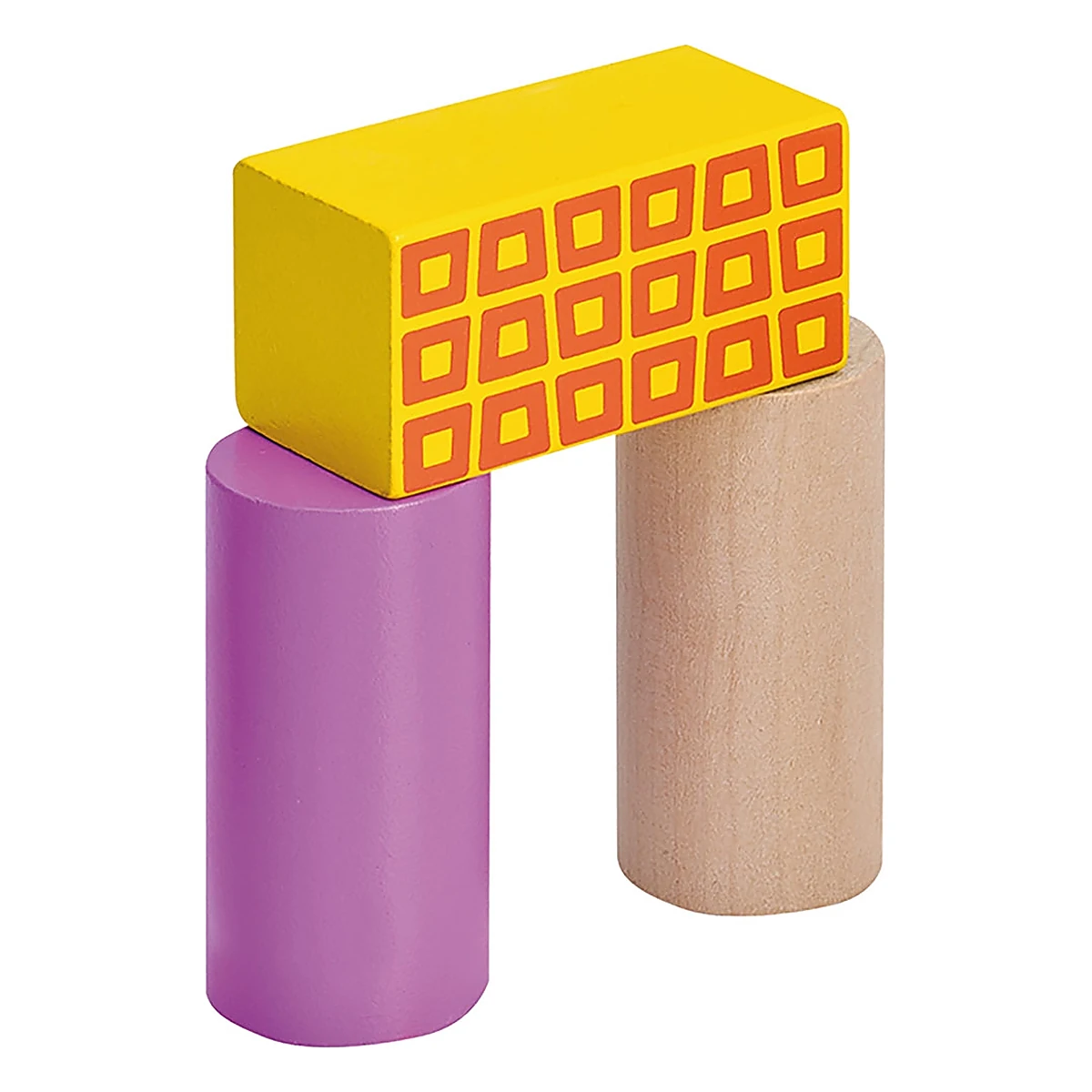 Cuburi de lemn in galetusa Wooden Blocks 50 piese Eichhorn 2 ani + [5]