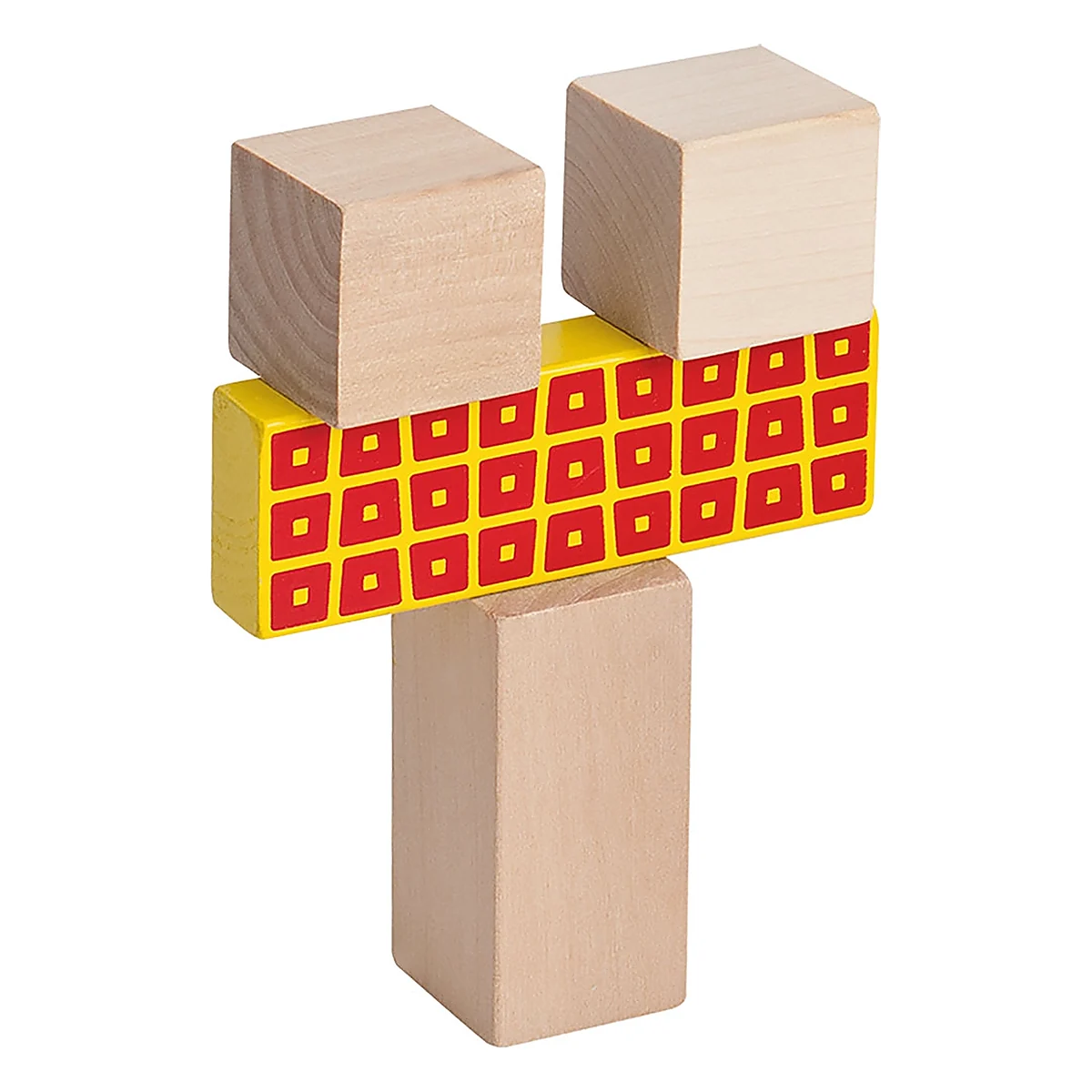 Cuburi de lemn in galetusa Wooden Blocks 50 piese Eichhorn 2 ani + [3]